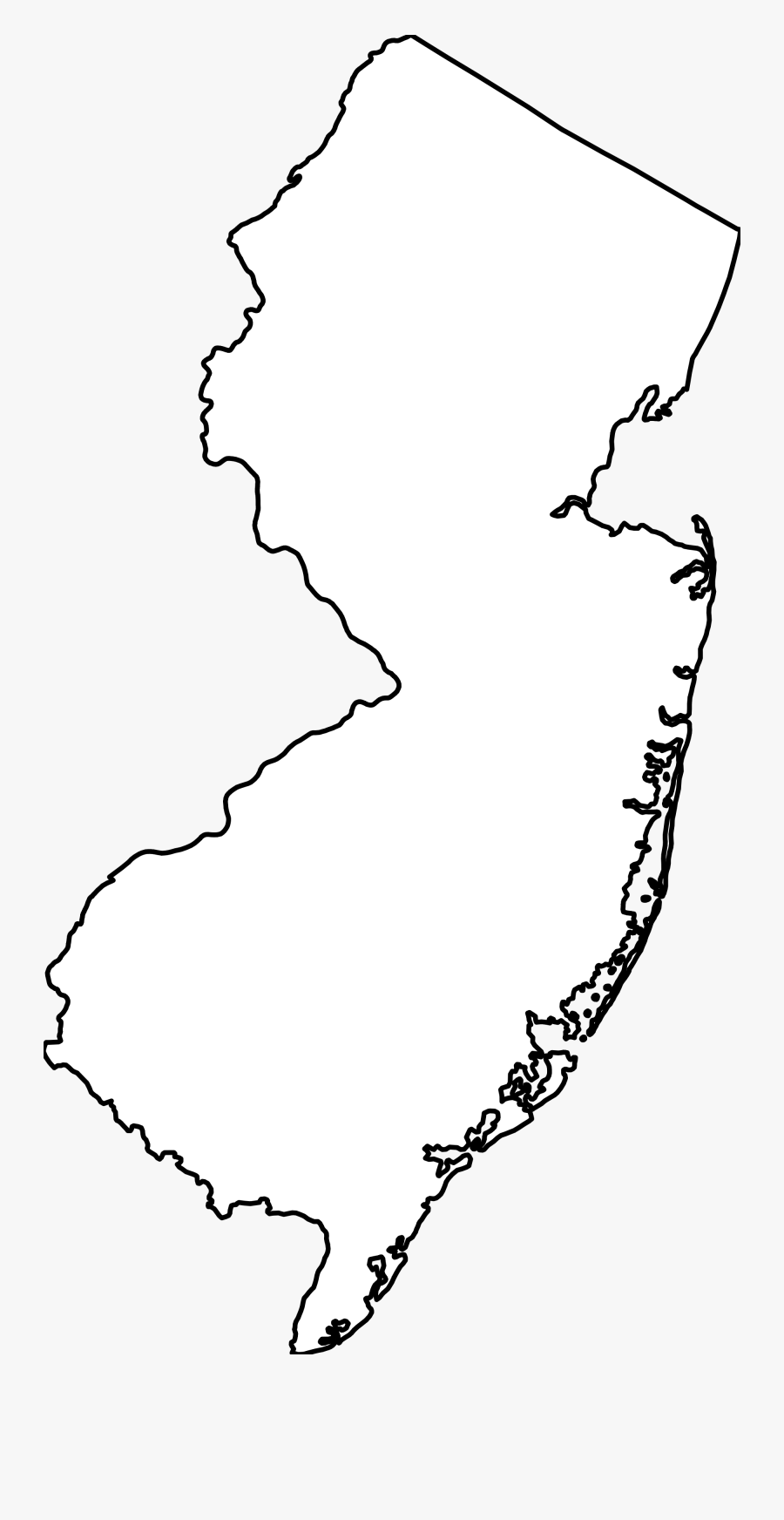 Clip Art New Jersey Outline Png - New Jersey Colony Outline, Transparent Clipart