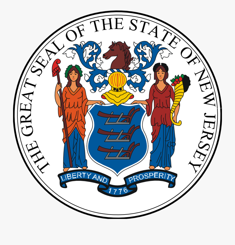 New Jersey State Seal Picture - New Jersey Vs New York Flag, Transparent Clipart