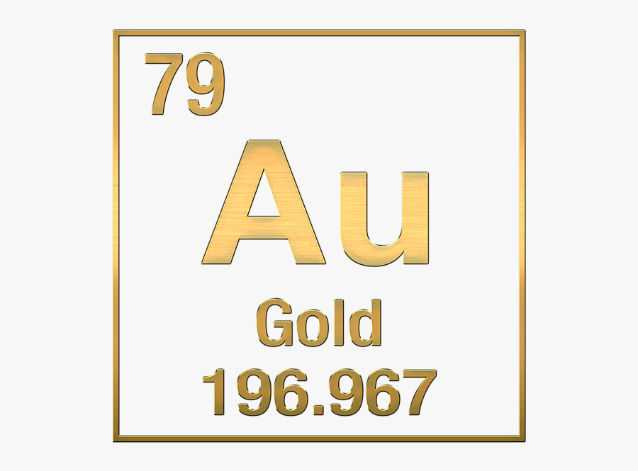 Clip Art What Is The For - Gold Symbol And Atomic Number, Transparent Clipart