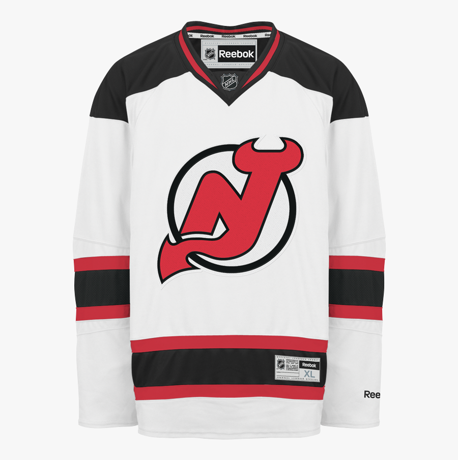 Clip Art Sports Company Reebok New - New Jersey Devils White Jerseys, Transparent Clipart