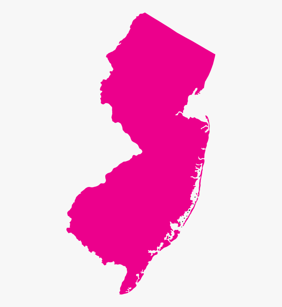 Transparent New Jersey Png - New Jersey Map Silhouette, Transparent Clipart