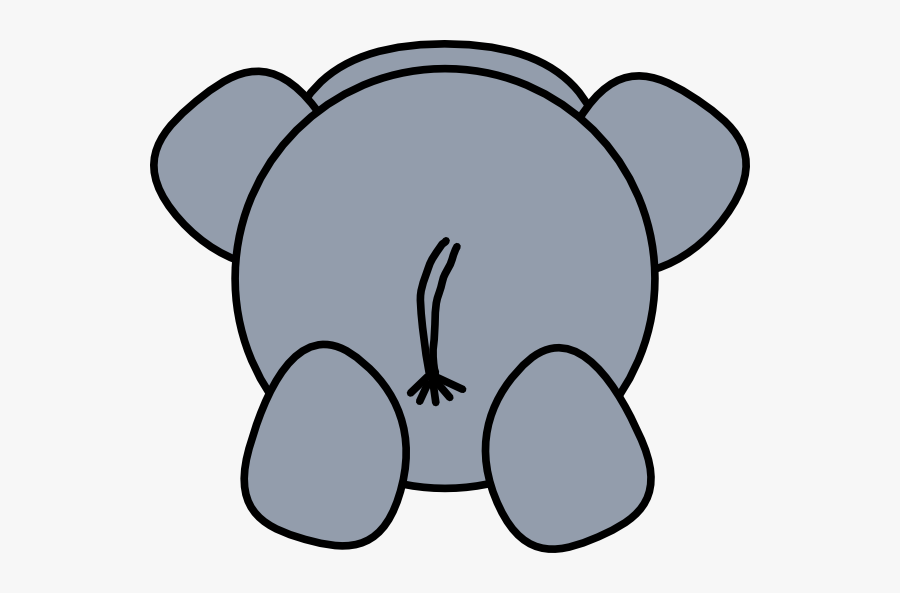 Elephant Rear Svg Clip Arts - Elephant Front And Back, Transparent Clipart