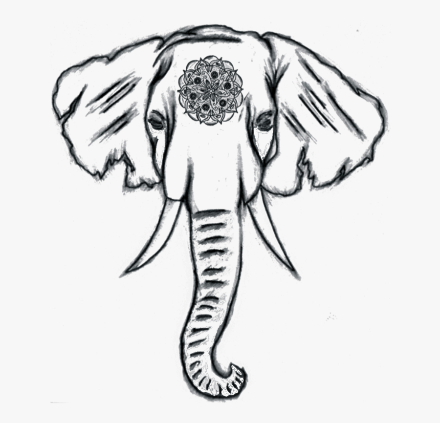 Clip Art Collection Of Hindu - Easy Things To Draw Elephant, Transparent Clipart