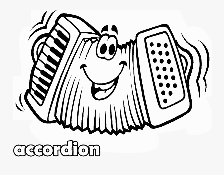 Music Sheets To Color Clipart , Png Download - Akordiyon Clip Art Black And White, Transparent Clipart
