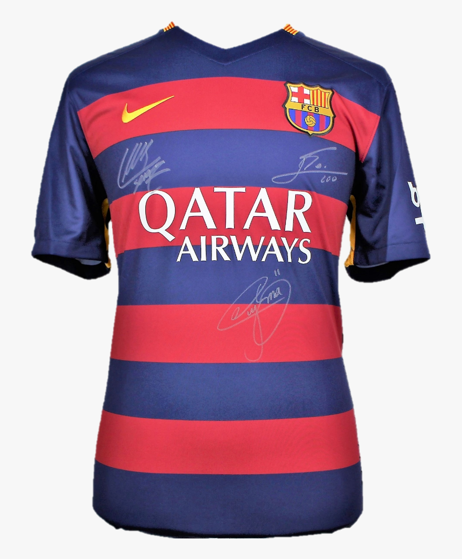Clip Art Messi And Suarez Triple - Barcelona Shirt 16 17, Transparent Clipart