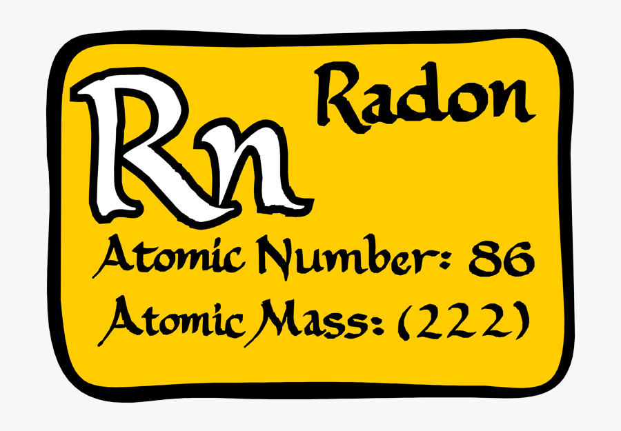 Radon - Radon Atomic Number And Mass, Transparent Clipart