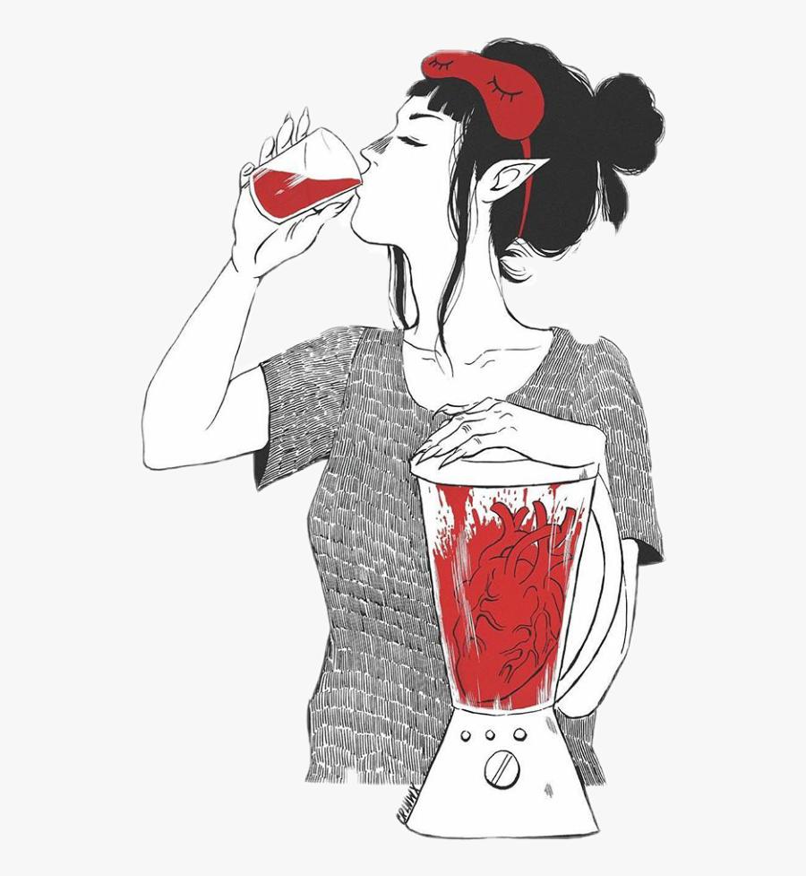 Girl Blood Zombie Gore - Illustration, Transparent Clipart