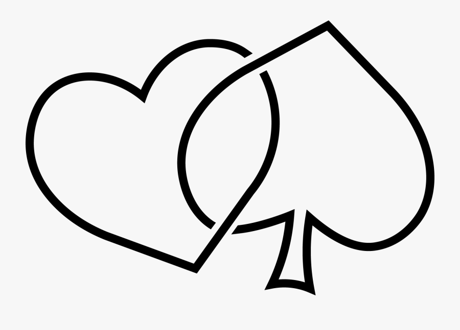 Free Black And White Heart Clipart - Aro Ace Coloring Pages, Transparent Clipart