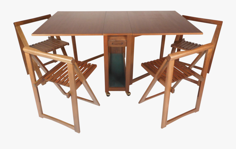 Drop Leaf Dining Table Set Wall Mounted Midcentury - Drop-leaf Table, Transparent Clipart