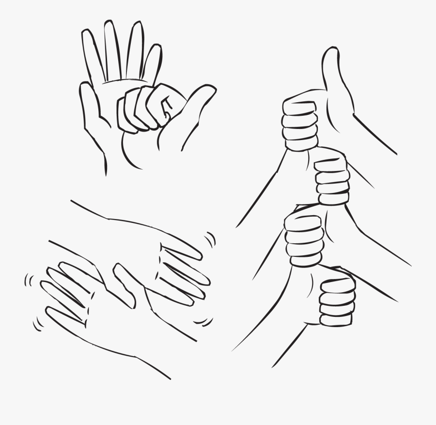 Clip Art Hand Shake Drawing - Sketch, Transparent Clipart