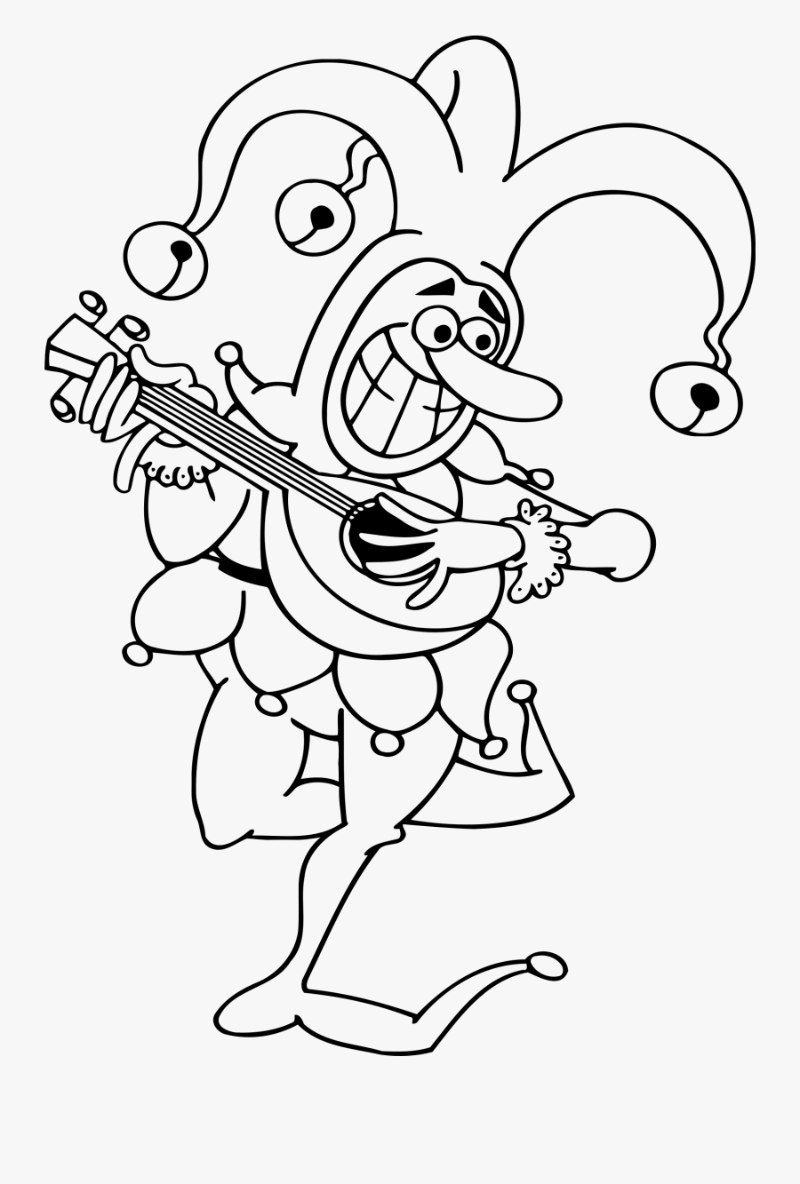Transparent Jester Hat Clipart - Jester Clip Art Black And White, Transparent Clipart