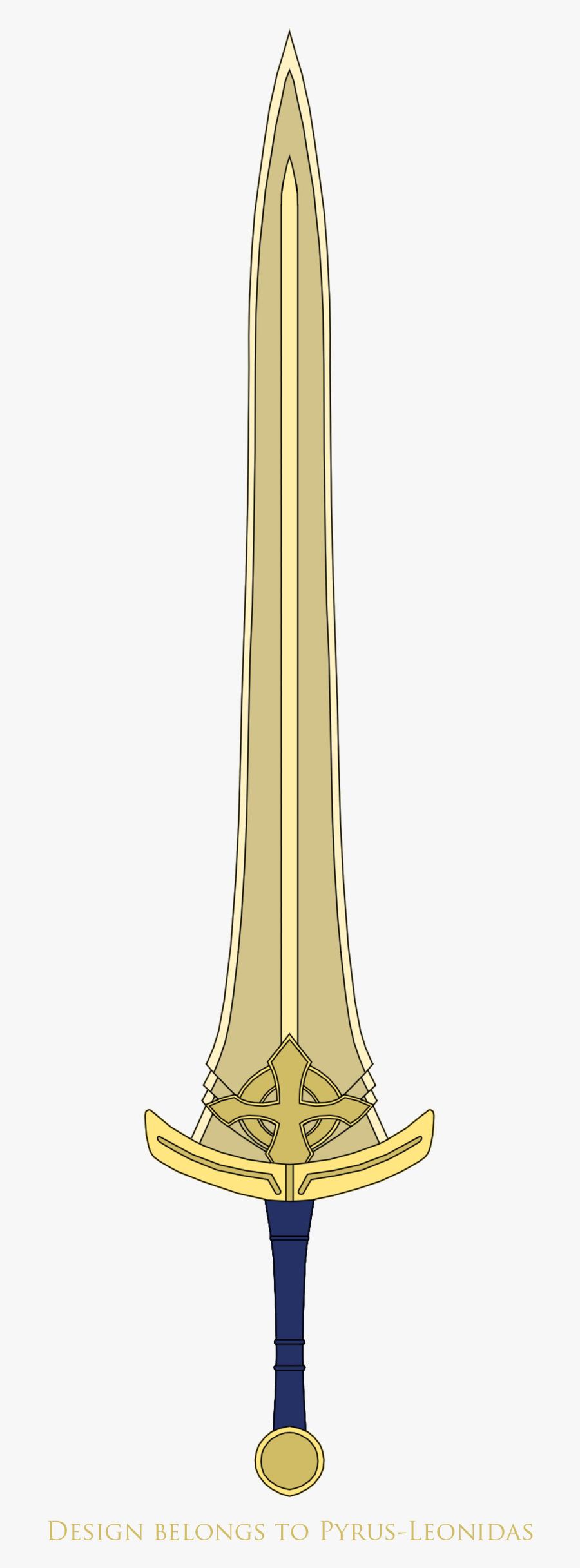 Saber Clipart Sword Cross - Illustration, Transparent Clipart
