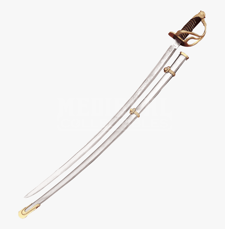 Sabre Weapon Cavalry Lightsaber Sword - Sabre, Transparent Clipart