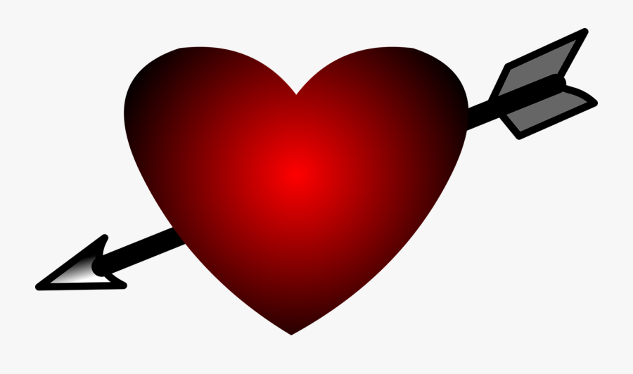 Transparent Love Arrow Clipart - Tatuagem De Coração Com Flecha, Transparent Clipart