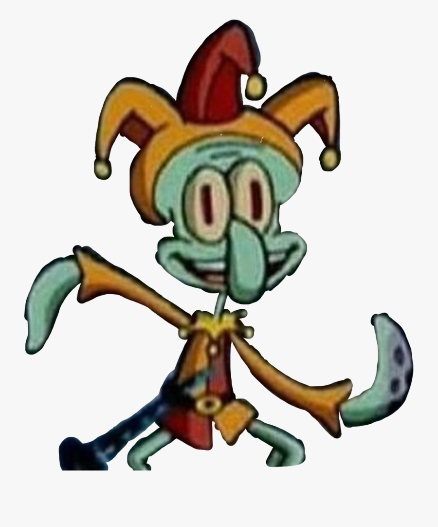 Transparent Jester Clipart - Jester Squidward, Transparent Clipart