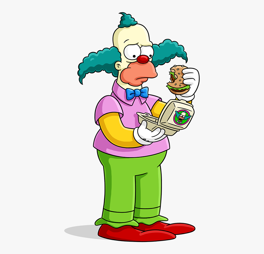 Jester Laughing Crown Clipart Black And White - Krusty The Clown Png, Transparent Clipart