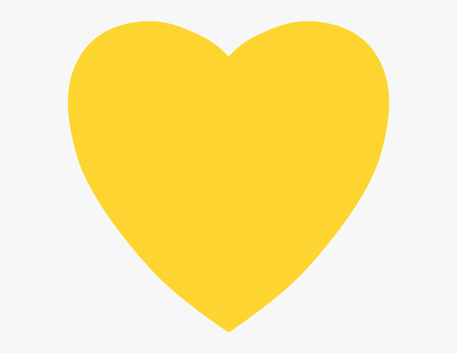 Single Yellow Heart Emoji, Transparent Clipart