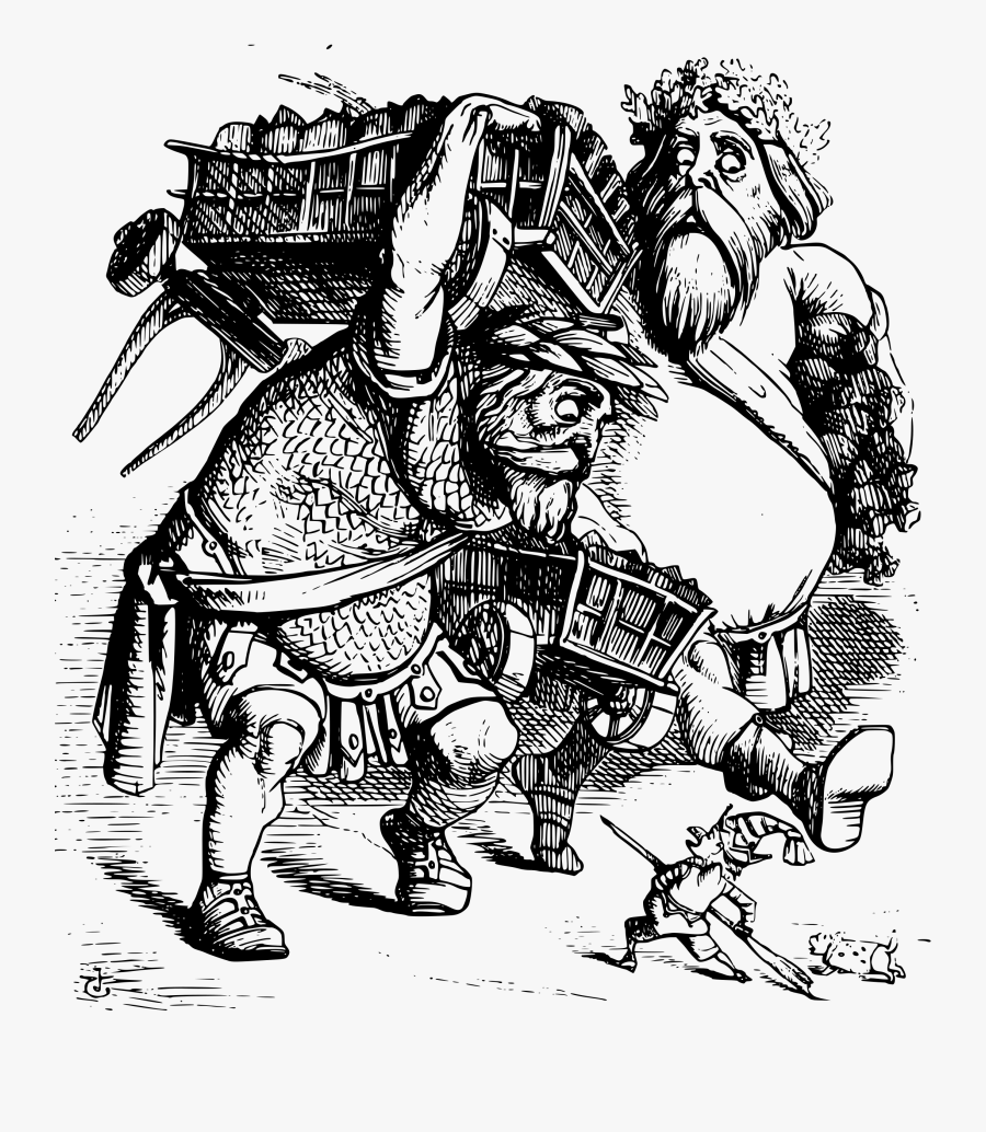 Giants Againts A Jester Clip Arts, Transparent Clipart