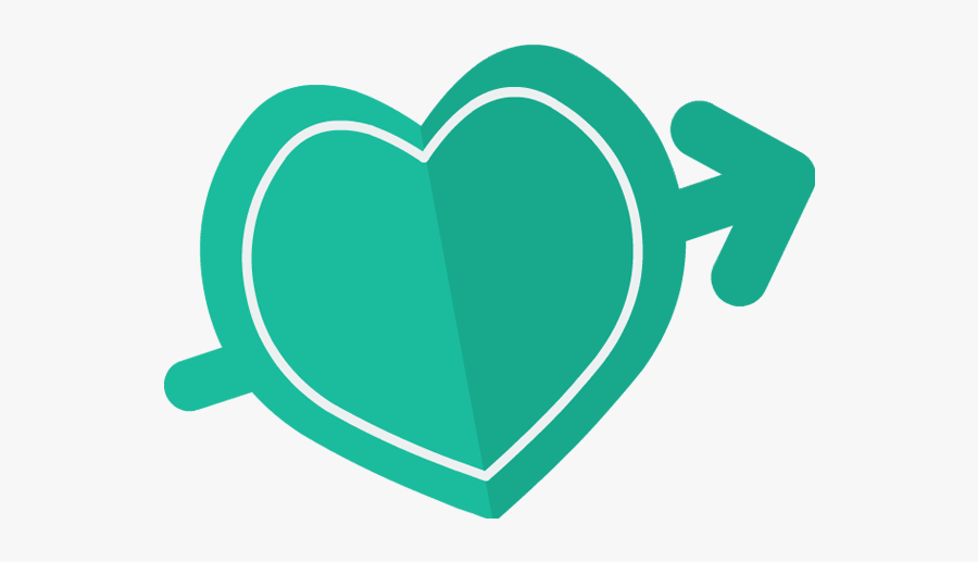 Love Symbol With Arrow Clipart - Blue Heart With Green Arrow Transparent Png, Transparent Clipart