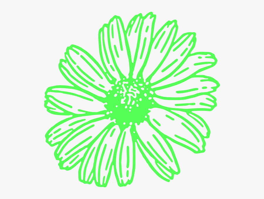 Green, Daisy, Flower, Svg Clip Arts - Clip Art, Transparent Clipart