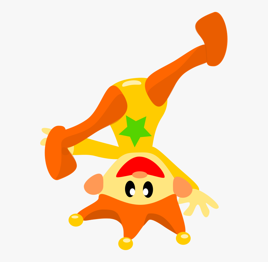 Area,artwork,yellow - Cartoon Image Of A Jester, Transparent Clipart