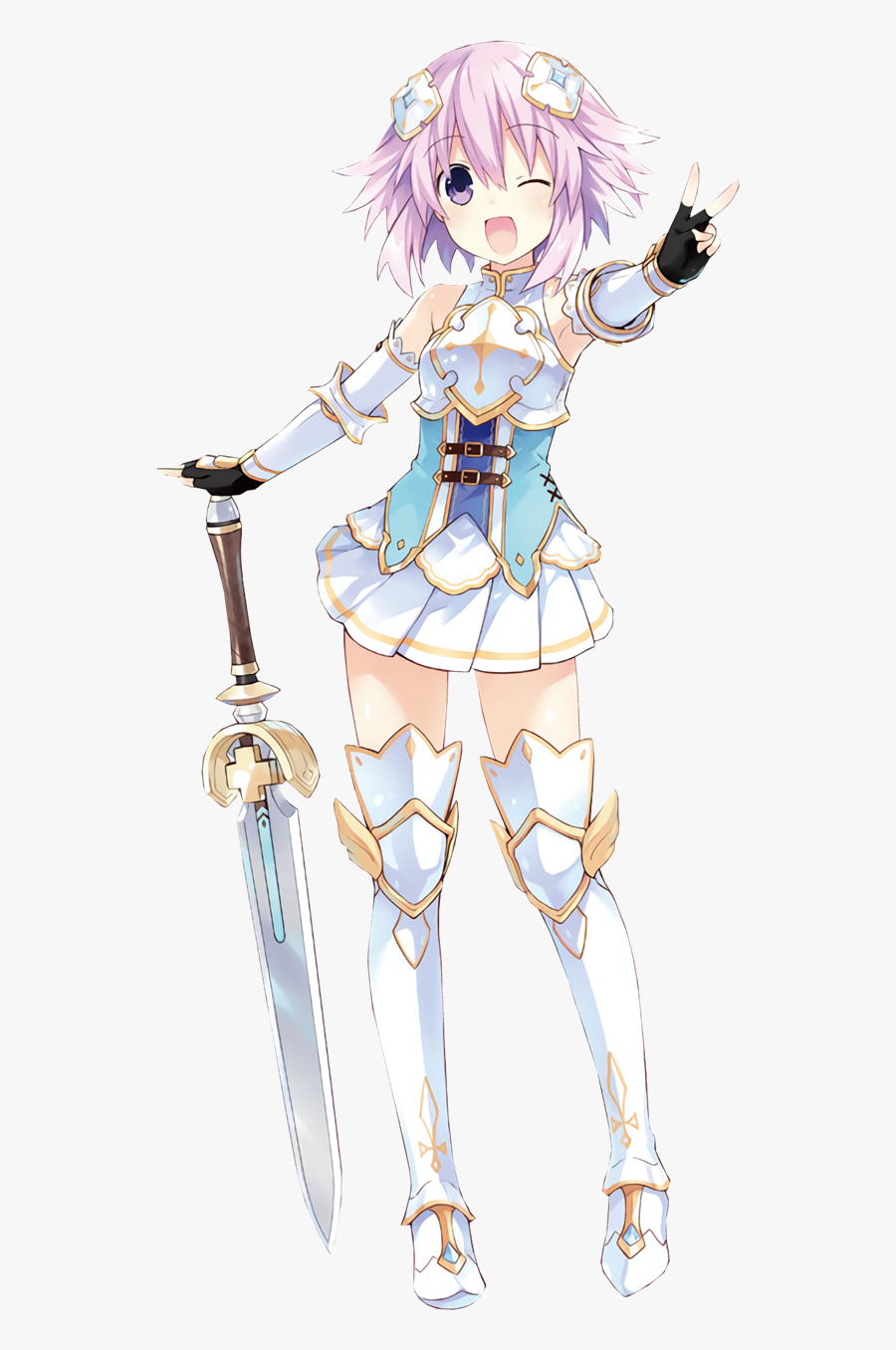 Clip Art Neptune Goddess Of The Sea - Cyberdimension Neptunia 4 Goddesses Online Neptune, Transparent Clipart