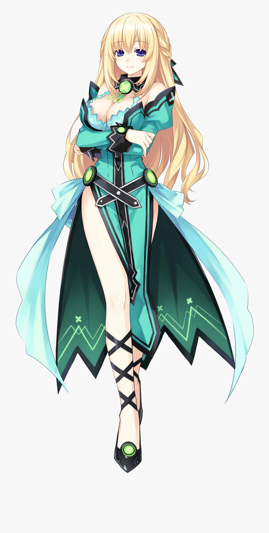 Clip Art Vert Ultra Dimension Wiki - Hyperdimension Neptunia Anime Vert, Transparent Clipart
