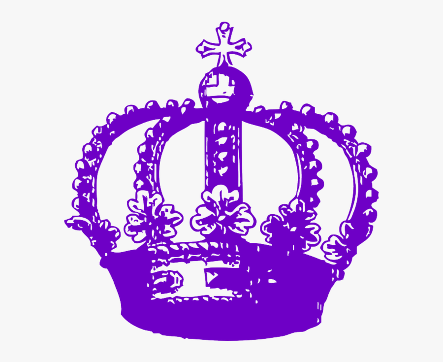 Purple Crown Png - Black And White Crown Transparent Background, Transparent Clipart