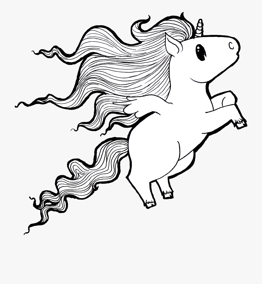 These Are Some Cute Little Unicorns I Drew One Night - Illustration, Transparent Clipart