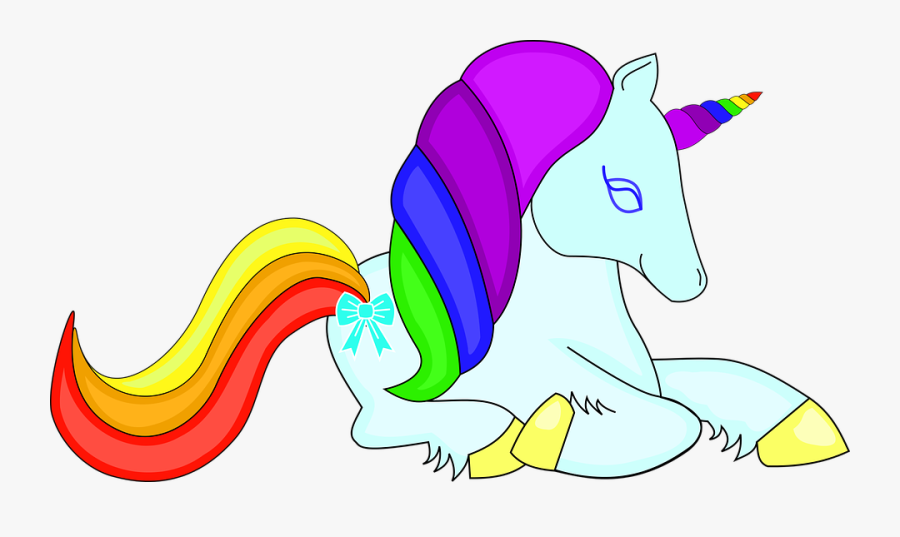 Unicorn, Rainbow, Cute, Pretty, Colorful, Horse, Animal - Unicorn, Transparent Clipart
