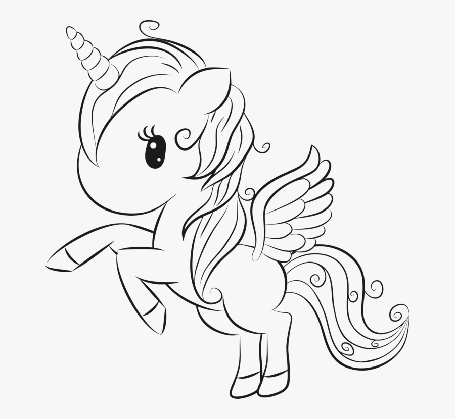 Unicorn Clipart Coloring Cute Unicorn Coloring Pages