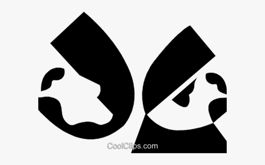 Masks Clipart Comedy Drama, Transparent Clipart