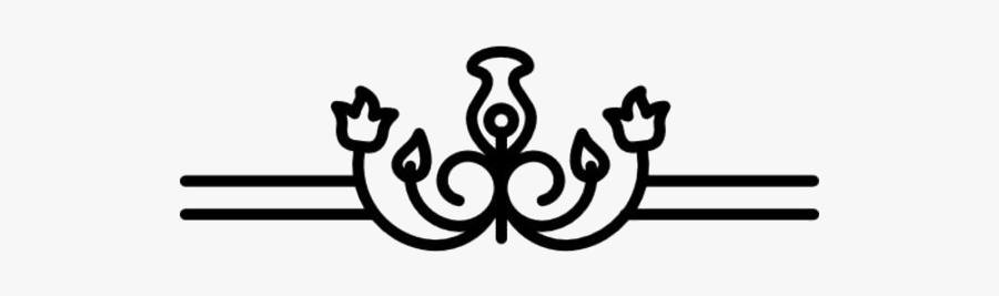 Transparent Flower Border Clipart Image - Vector Floral Designs, Transparent Clipart