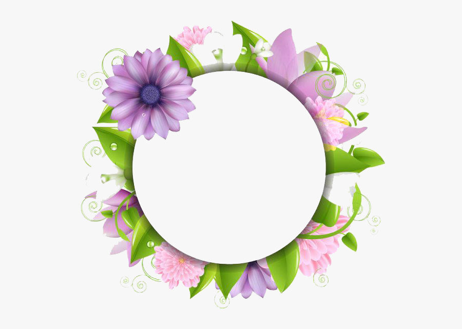 Purple Flower Border Png - Clip Arts Flowers Border, Transparent Clipart