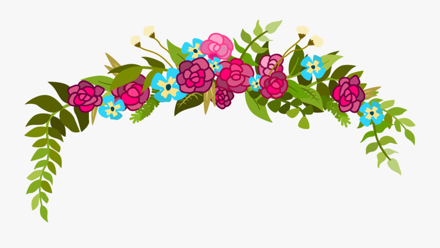 Top Border Design Png Flowers Top Border - Flowers Top Border Png, Transparent Clipart