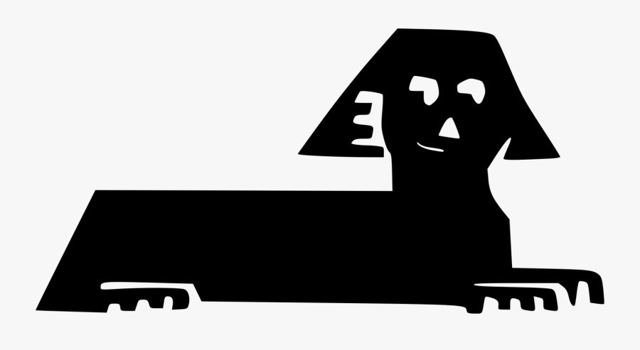Silhouette,area,text - Great Sphinx Of Giza, Transparent Clipart