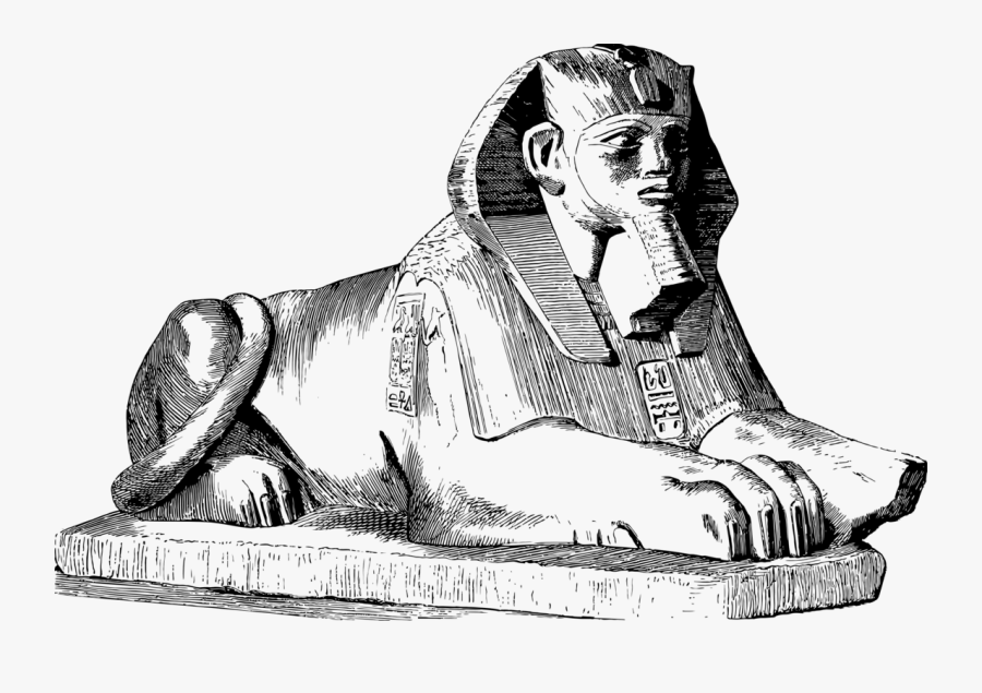 Classical Sculpture,art,sitting - Sphinx Sketch, Transparent Clipart