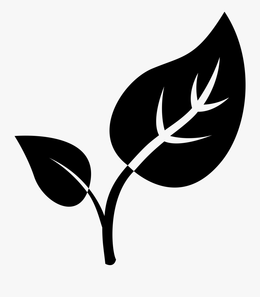 Cute Borders Vectors Animated Black And File - Leaf Logo Black And White, Transparent Clipart