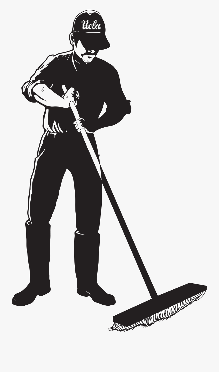 Janitor Png Black And - Black And White Janitor, Transparent Clipart