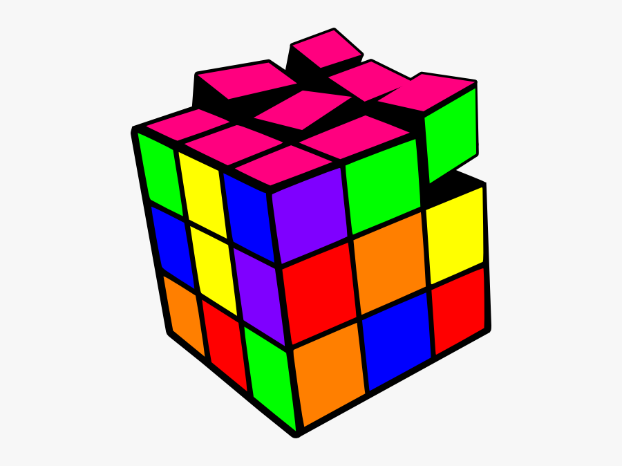 Colorful Svg Clip Arts - Rubiks Cube Coloring Pages, Transparent Clipart