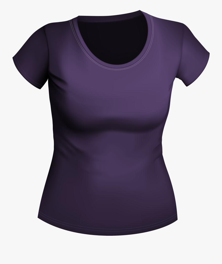 Female Purple Shirt Png Clipart - Blouse, Transparent Clipart