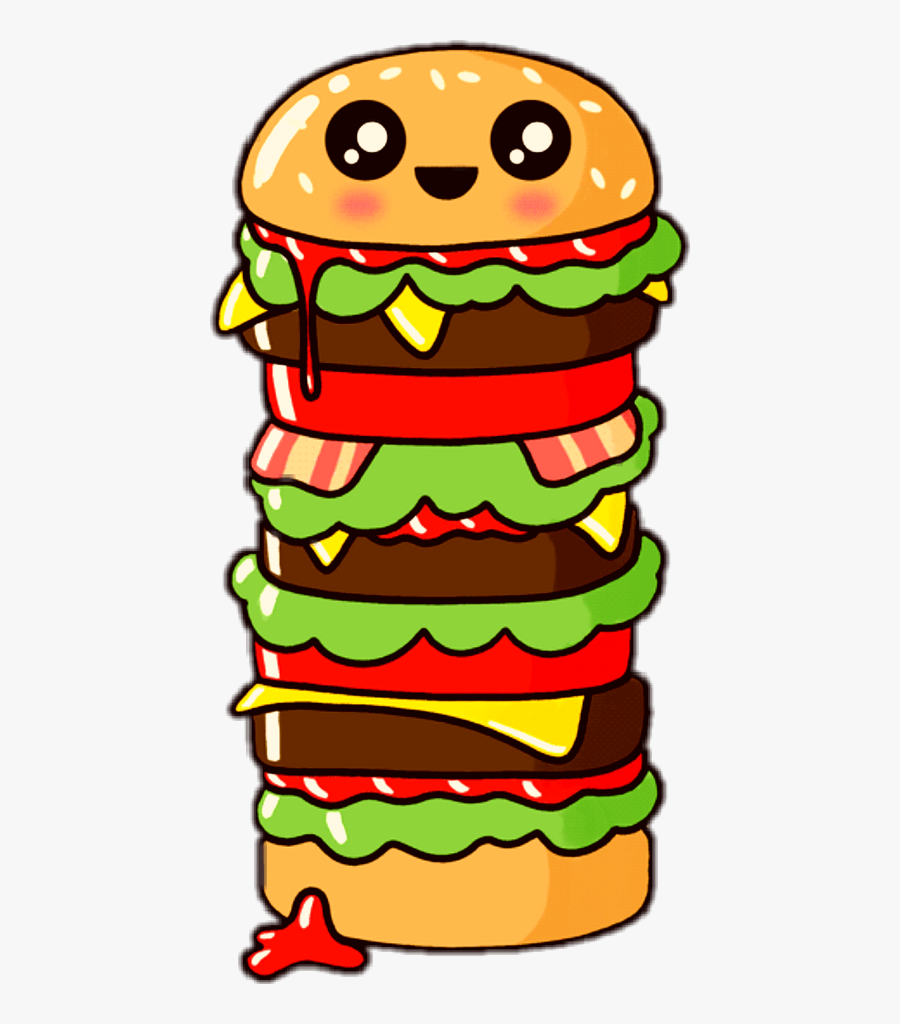 Transparent Junk Food Snacks Clipart - Cute Food, Transparent Clipart