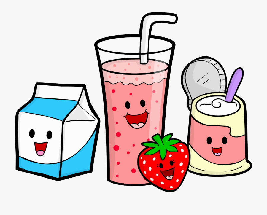 Smoothie Clipart School Food - Cartoon Transparent Healthy Food, Transparent Clipart