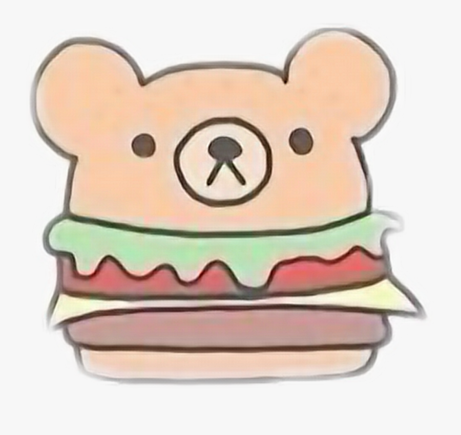 #hamburger #cute #tumblr #kawaii #food #art #drawing - Food Kawaii Cute Drawings, Transparent Clipart