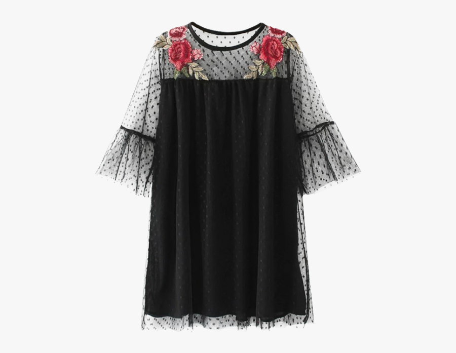 Clip Art Embroidered Tunic Up Pinterest - Day Dress, Transparent Clipart