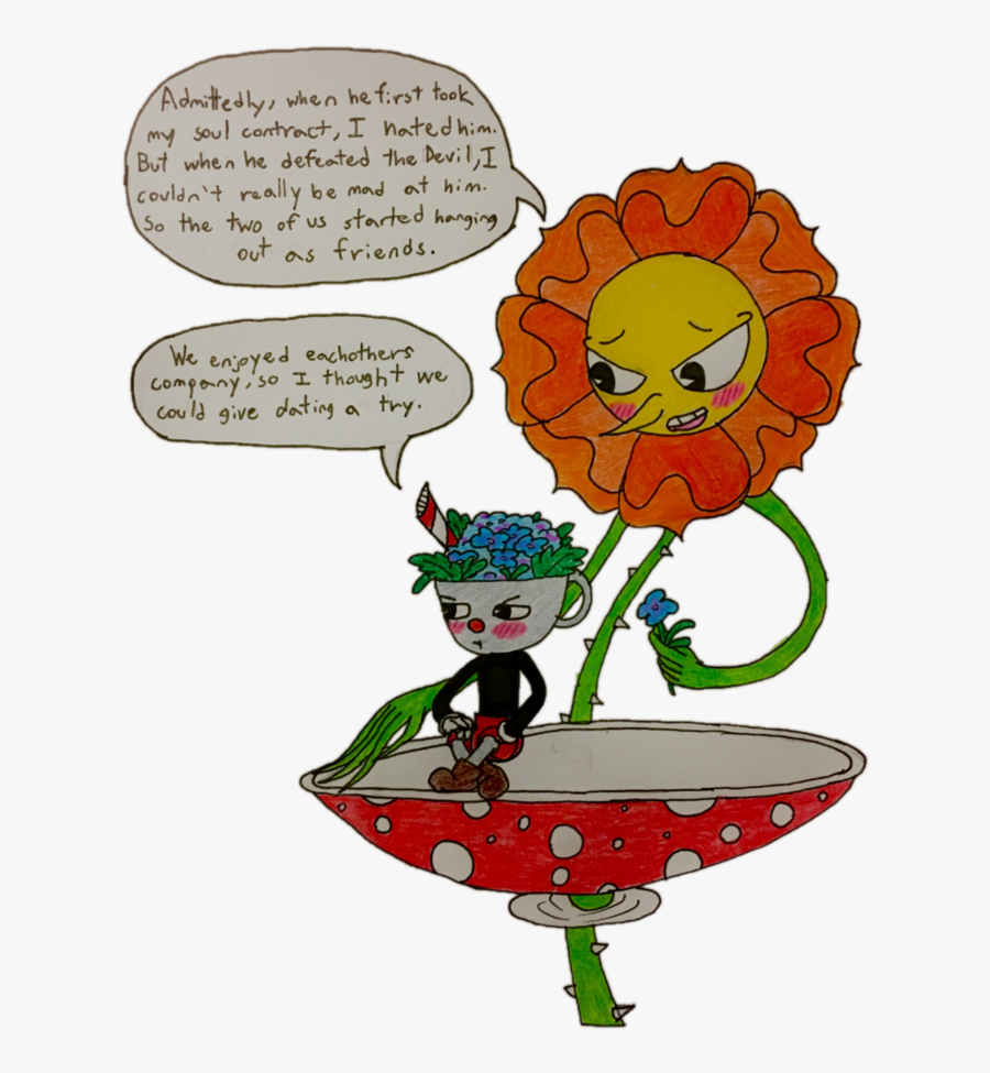 Ask Cuphead And Cagney Carnation - Cuphead Cagney, Transparent Clipart