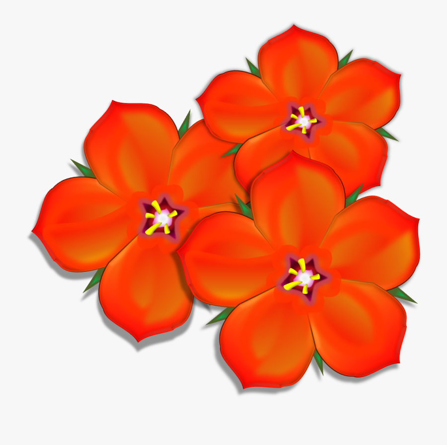 Flower Clipart Ku Impatiens - Scarlet Pimpernel Flower Clipart, Transparent Clipart