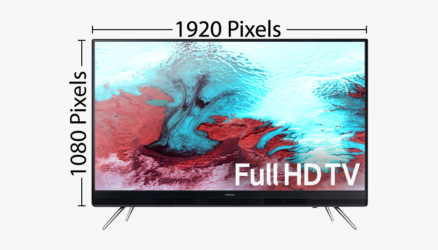 1080p Full High Definition Tv Measurements - Samsung Basic Led Tv, Transparent Clipart