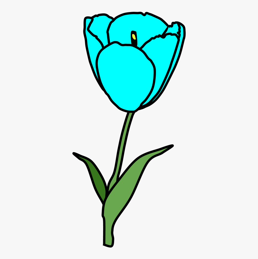 Tulip, Petals, Stamen, Bright Blue - Petal, Transparent Clipart