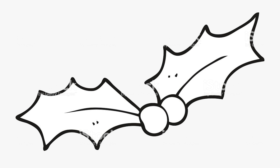 Holly Leaf Black And White Transparent Png - Acebo Blanco Y Negro, Transparent Clipart
